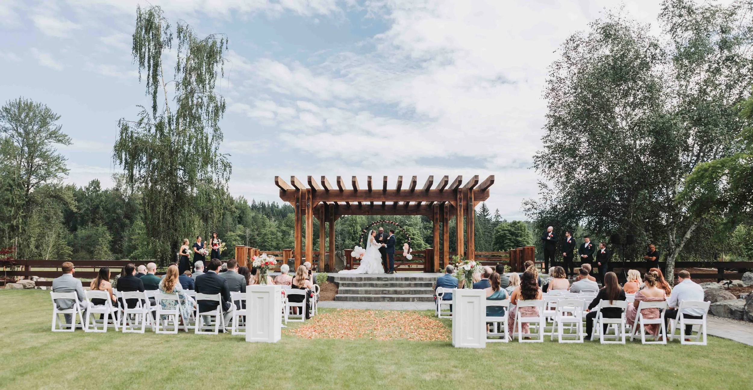 Wedding Ceremony at Legacy Farms in Buckely, Washington